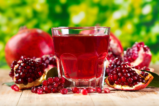 The pomegranate juice