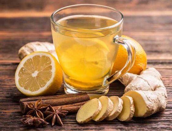Tea with ginger, lemon, cinnamon and cloves for a long-lasting erection
